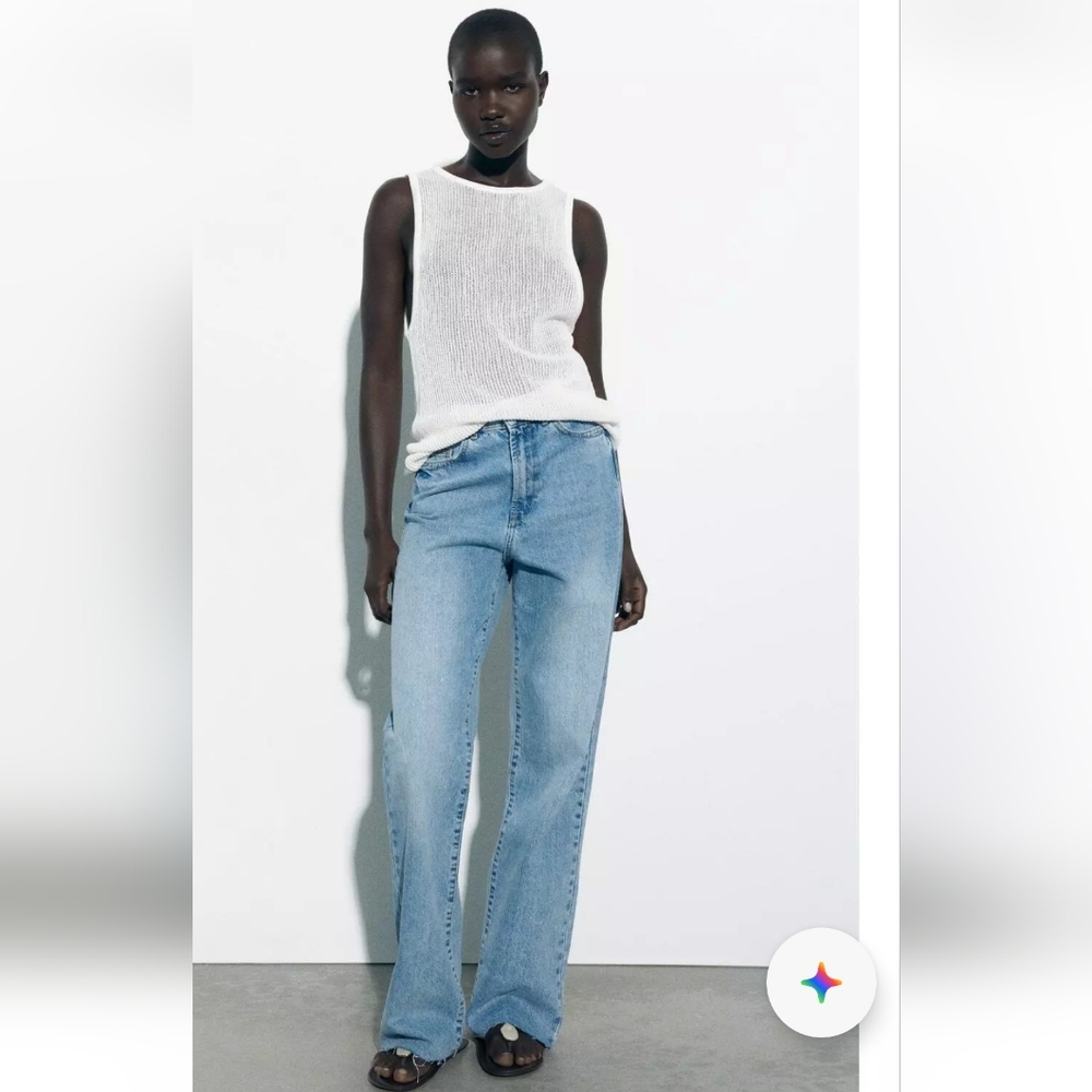 Zara straight full length jeans 2  nwt new